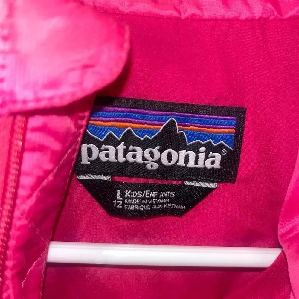 Patagonia pink nano puffer girls jacket